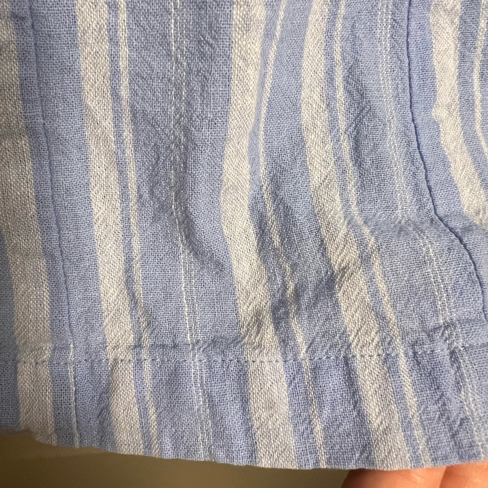 Anthropologie Cape May Bow Back Linen Mini Dress Gem